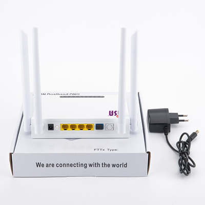 CE SC APC UPC X Pon Onu 4GE 802.11B / G / N / AC 1200M Router WIFI
